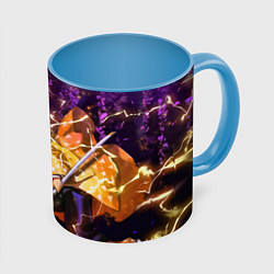 Кружка 3D KIMETSU NO YAIBA, цвет: 3D-белый + небесно-голубой