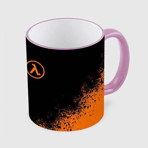 Кружка цветная HALF-LIFE / 3D-Розовый кант – фото 1
