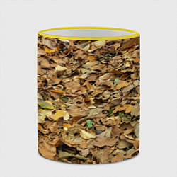 Кружка 3D Листья, цвет: 3D-желтый кант — фото 2