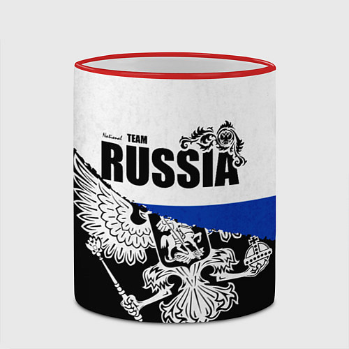 Кружка цветная Russia / 3D-Красный кант – фото 2