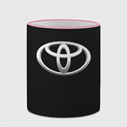 Кружка 3D Toyota carbon, цвет: 3D-розовый кант — фото 2