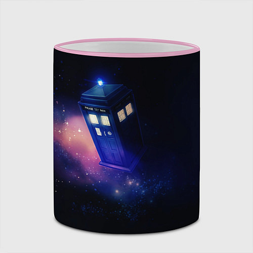 Кружка цветная TARDIS / 3D-Розовый кант – фото 2