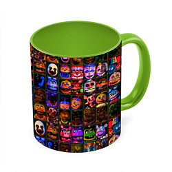 Кружка 3D Five Nights At Freddy's, цвет: 3D-белый + светло-зеленый
