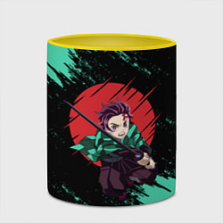 Кружка 3D KIMETSU NO YAIBA, цвет: 3D-белый + желтый — фото 2