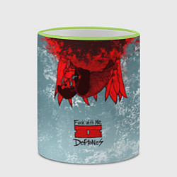 Кружка 3D Deftones F*ck with me, цвет: 3D-светло-зеленый кант — фото 2