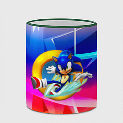 Кружка 3D Sonic, цвет: 3D-зеленый кант — фото 2