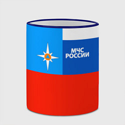 Кружка 3D Флаг МЧС России, цвет: 3D-синий кант — фото 2
