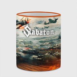 Кружка 3D Sabaton, цвет: 3D-оранжевый кант — фото 2