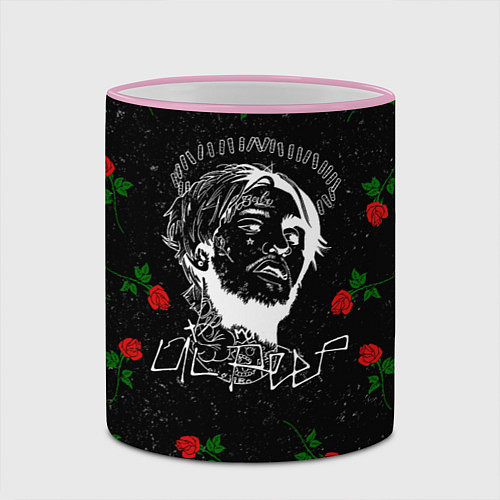 Кружка цветная LIL PEEP ROSE / 3D-Розовый кант – фото 2