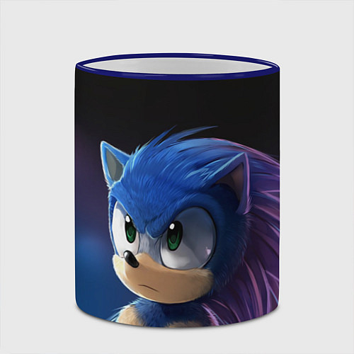 Кружка цветная SONIC / 3D-Синий кант – фото 2