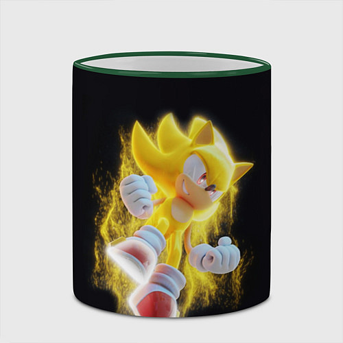Кружка цветная Sonic / 3D-Зеленый кант – фото 2