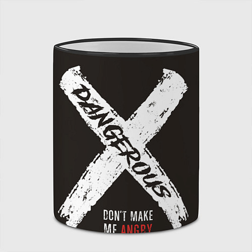 Кружка цветная Off-White: Dangerous / 3D-Черный кант – фото 2