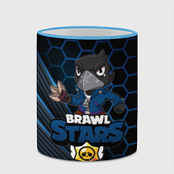 Кружка 3D BRAWL STARS CROW, цвет: 3D-небесно-голубой кант — фото 2