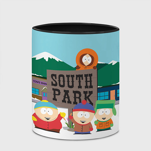 Кружка цветная ЮЖНЫЙ ПАРК / 3D-Белый + черный – фото 2