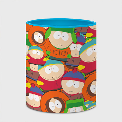 Кружка цветная ЮЖНЫЙ ПАРК / 3D-Белый + небесно-голубой – фото 2