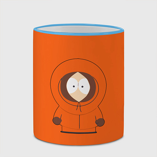 Кружка цветная ЮЖНЫЙ ПАРК / 3D-Небесно-голубой кант – фото 2