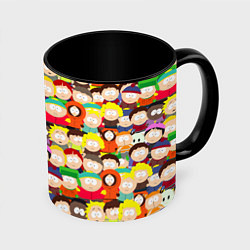 Кружка 3D ЮЖНЫЙ ПАРК, цвет: 3D-белый + черный