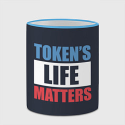 Кружка 3D TOKENS LIFE MATTERS, цвет: 3D-небесно-голубой кант — фото 2