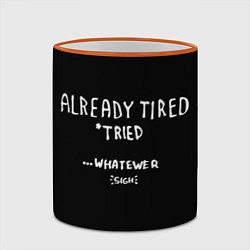 Кружка 3D Уже устал пытался, цвет: 3D-оранжевый кант — фото 2