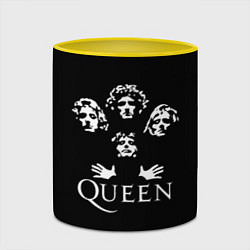 Кружка 3D QUEEN НА СПИНЕ, цвет: 3D-белый + желтый — фото 2