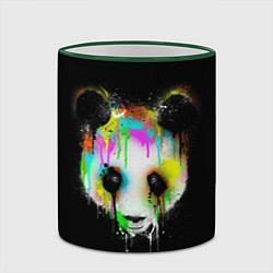Кружка 3D Панда в краске, цвет: 3D-зеленый кант — фото 2