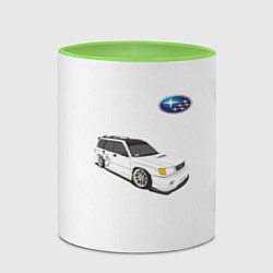 Кружка 3D SUBARU, цвет: 3D-белый + светло-зеленый — фото 2