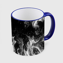 Кружка 3D БЕЛЫЙ ОГОНЬ, цвет: 3D-синий кант