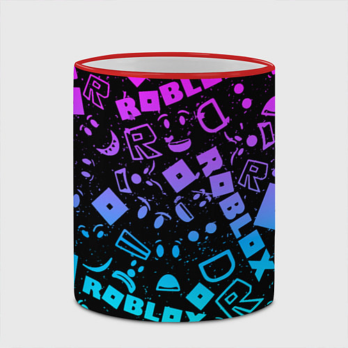 Кружка цветная Roblox / 3D-Красный кант – фото 2