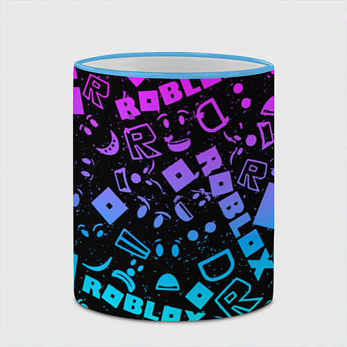 Кружка цветная Roblox / 3D-Небесно-голубой кант – фото 2