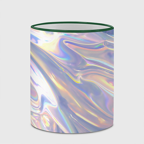 Кружка цветная Фольга / 3D-Зеленый кант – фото 2