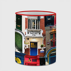 Кружка 3D London doors цифровой коллаж, цвет: 3D-красный кант — фото 2