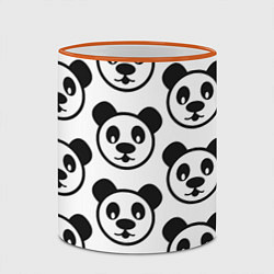 Кружка 3D Panda, цвет: 3D-оранжевый кант — фото 2
