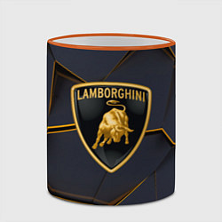 Кружка 3D Lamborghini, цвет: 3D-оранжевый кант — фото 2