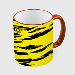 Кружка 3D FC Borussia, цвет: 3D-оранжевый кант