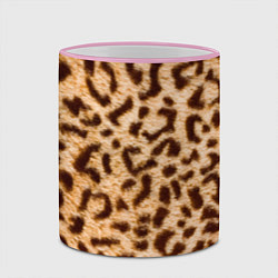 Кружка 3D Леопард, цвет: 3D-розовый кант — фото 2