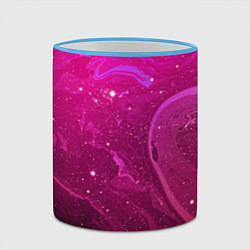 Кружка 3D РОЗОВЫЙ КОСМОС, цвет: 3D-небесно-голубой кант — фото 2
