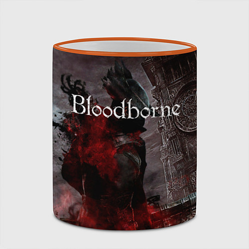 Кружка цветная Bloodborne / 3D-Оранжевый кант – фото 2
