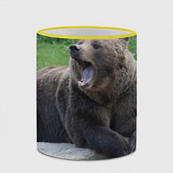 Кружка 3D Медведь, цвет: 3D-желтый кант — фото 2