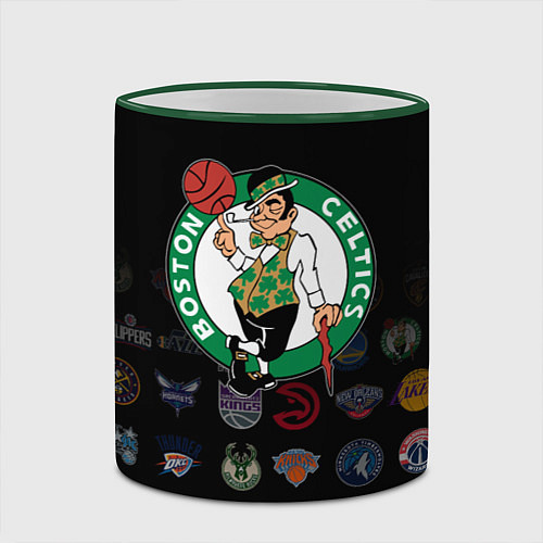 Кружка цветная Boston Celtics 1 / 3D-Зеленый кант – фото 2