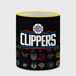 Кружка 3D Los Angeles Clippers 2, цвет: 3D-желтый кант — фото 2