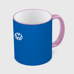 Кружка 3D Volkswagen, цвет: 3D-розовый кант
