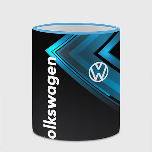 Кружка цветная Volkswagen / 3D-Небесно-голубой кант – фото 2