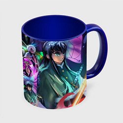 Кружка 3D KIMETSU NO YAIBA, цвет: 3D-белый + синий