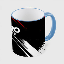 Кружка 3D METRO EXODUS, цвет: 3D-небесно-голубой кант