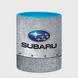 Кружка 3D SUBARU, цвет: 3D-белый + небесно-голубой — фото 2