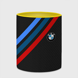 Кружка 3D BMW CARBON, цвет: 3D-белый + желтый — фото 2