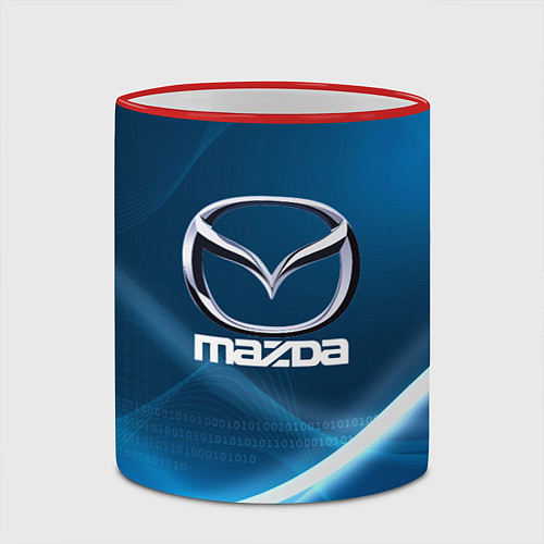 Кружка цветная MAZDA / 3D-Красный кант – фото 2
