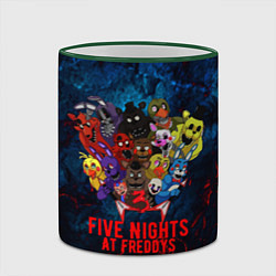 Кружка 3D Five Nights At Freddys, цвет: 3D-зеленый кант — фото 2