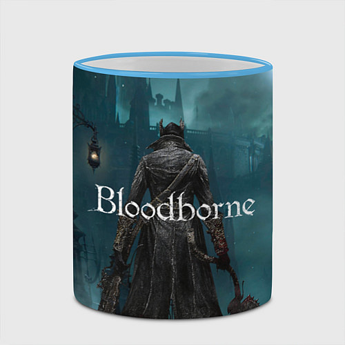 Кружка цветная Bloodborne / 3D-Небесно-голубой кант – фото 2