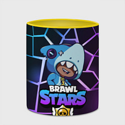 Кружка 3D Brawl Stars LEON SHARK, цвет: 3D-белый + желтый — фото 2